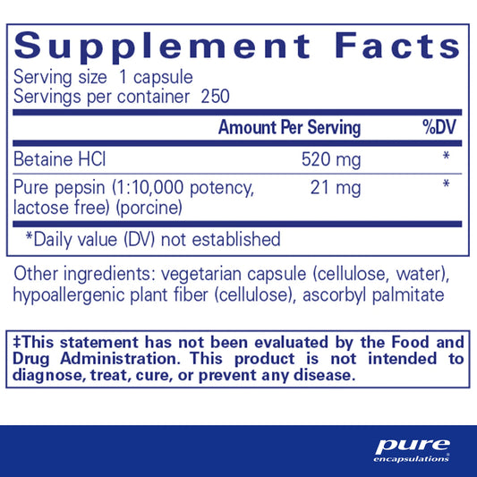 Betaine HCl Pepsin
