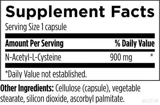 N-Acetyl-L-Cysteine (NAC) - 120 Capsules