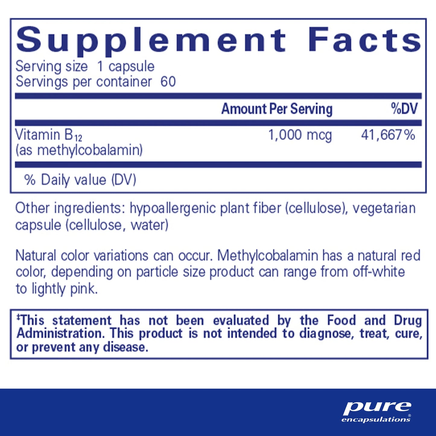 Methylcobalamin 1,000 mcg