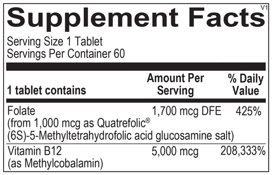 Methyl B12 supplement facts