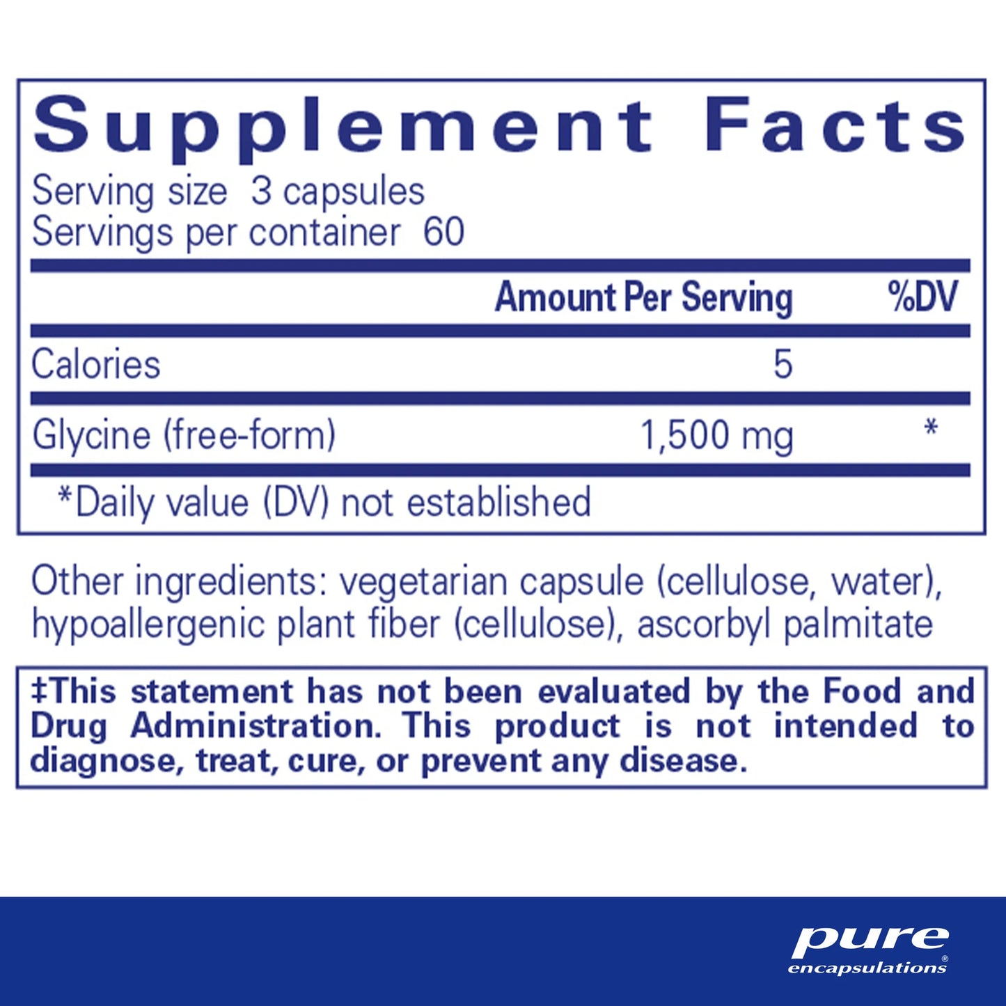 Glycine - 180 capsules
