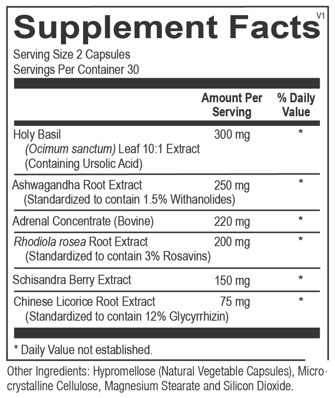 TruAdapt Plus supplement facts