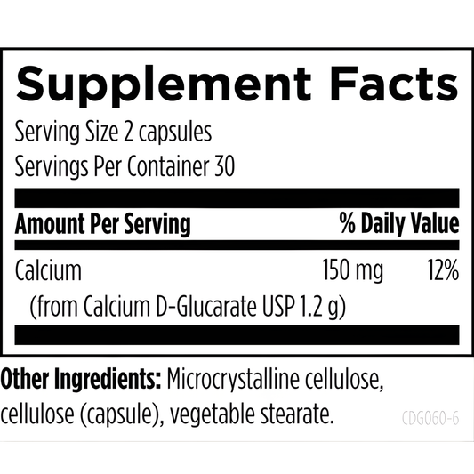Calcium D-Glucarate - 60 Vegetarian Capsules