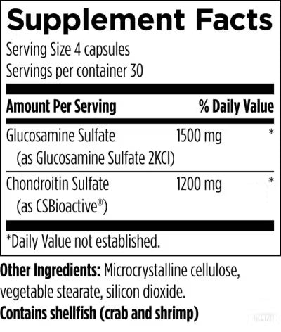 Glucosamine Chondroitin - 120 Capsules