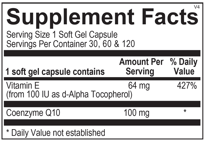 CoQ-10 supplement facts