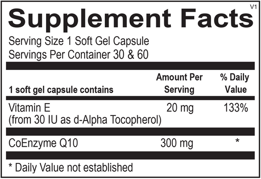 CoQ-10 300 mg supplement facts