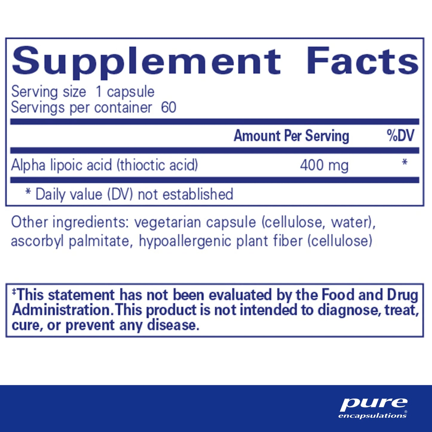 Alpha Lipoic Acid 400 mg
