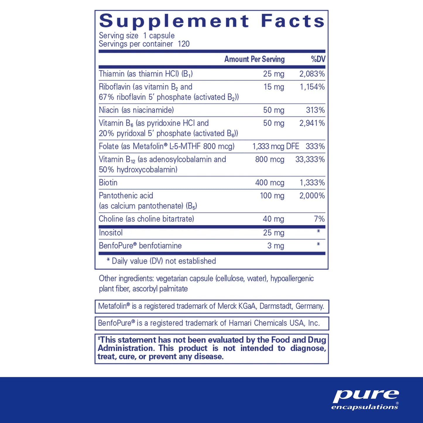 PureGenomics® B-Complex - 120 capsules