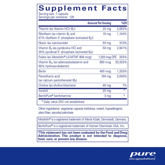 PureGenomics® B-Complex - 120 capsules