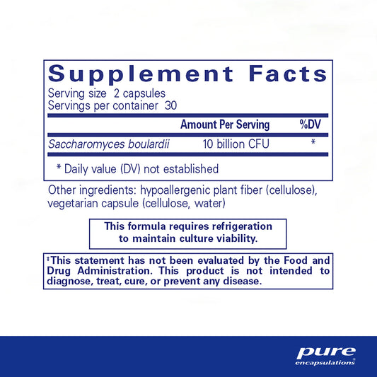 Saccharomyces Boulardii - 60 capsules