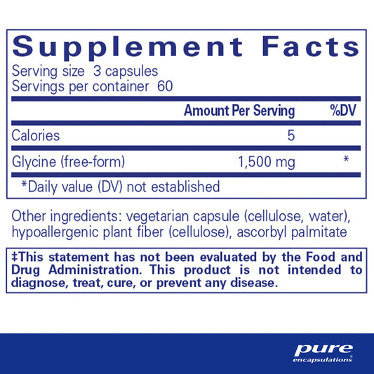 Glycine - 180 capsules