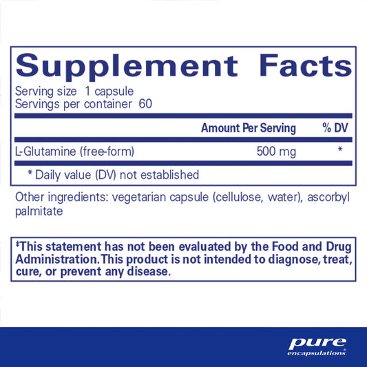 L-Glutamine 500 mg - 90 capsules