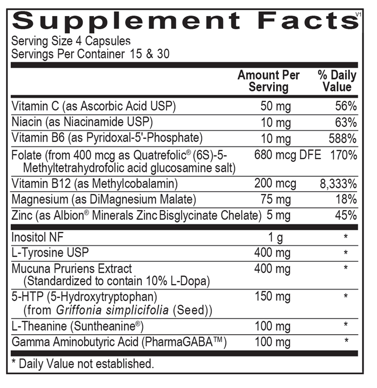 CereVive supplement facts