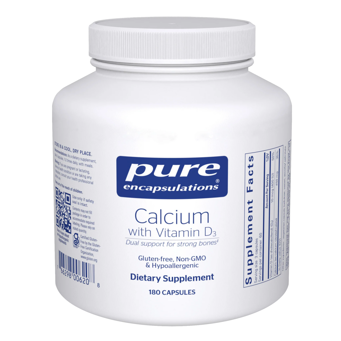 Calcium with Vitamin D3 - 180 capsules