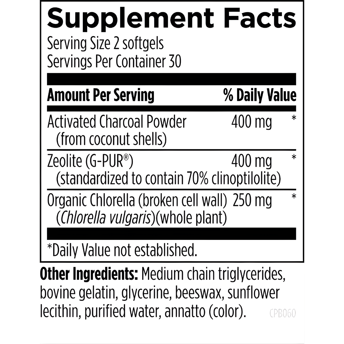 Charcoal Plus Binder - 60 Softgels