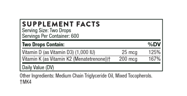 Vitamin D + K2 Liquid