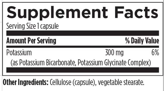 K+2 Potassium - 120 Capsules