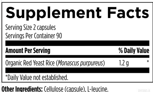 Red Yeast Rice - 180 capsules